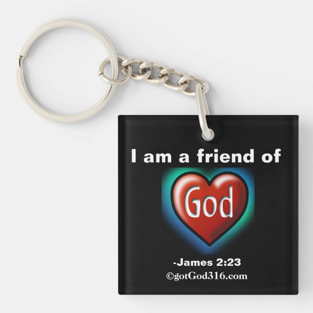 Llavero Amigo del corazón de Dios gotGod316.com (Frente)