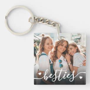 Llavero Amigo Personalizado De Doble Cara Con Dos Fotos