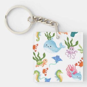 Llavero Amigos adorables bajo el agua – Patrón de animales
