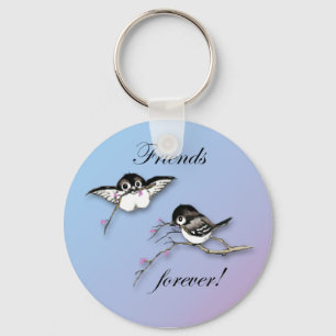 Llavero Amigos Cute Chickadees para siempre Keychain