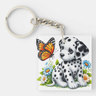 Llavero Amigos de Cute Dalmatian/Butterfly