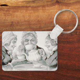 Llavero Amigos de la fiesta del té vintage, una taza que a