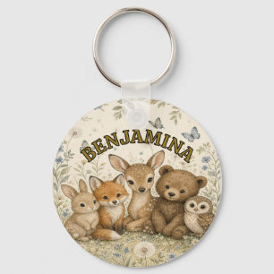 Llavero Amigos del Bosque Personalizado Inspirado en la Na