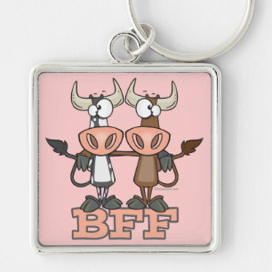 Llavero Amigos mejores de la vaca BFF para siempre amigos