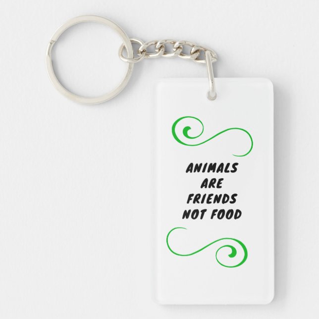 Llavero Amigos no comida | Friends not food (Frente)