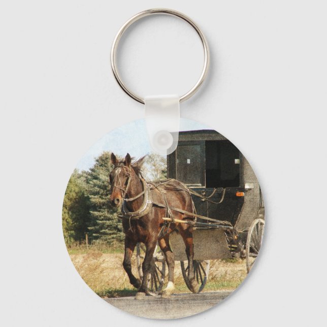 Llavero Amish Horse and Buggy (Anverso)