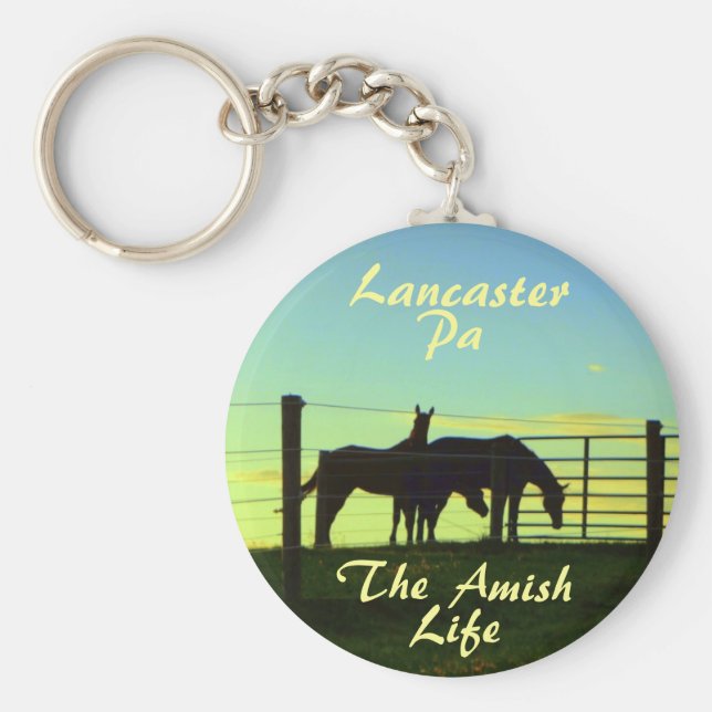 Llavero Amish Life, Lancaster County Horses Ketchain (Frente)