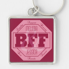 Llavero Amistad BFF - nombres personalizados - cadena de c