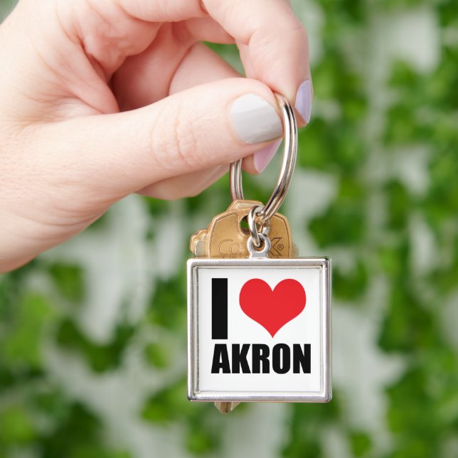 Llavero Amo a Akron (Mano)