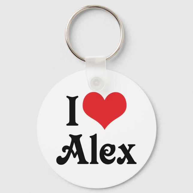 Llavero Amo a Alex (Anverso)