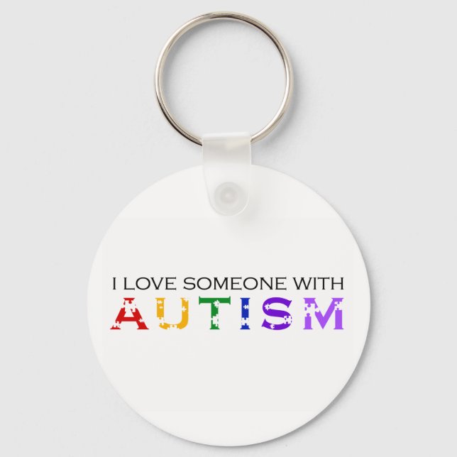 Llavero Amo A Alguien Con Autismo (Anverso)