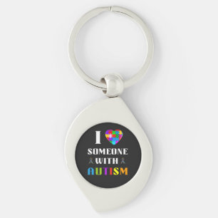 Llavero Amo a alguien con autismo