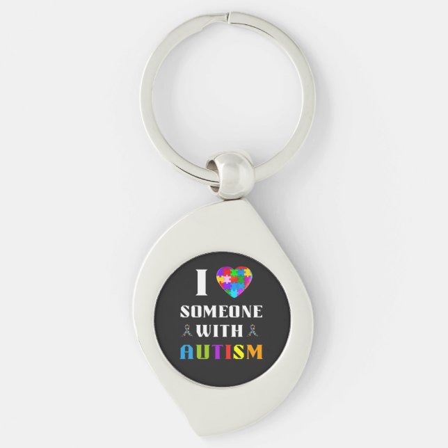 Llavero Amo a alguien con autismo (Anverso)