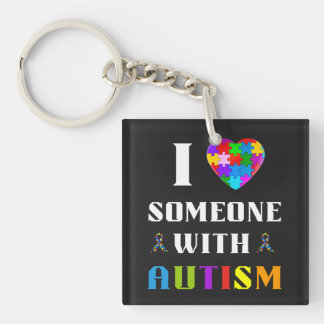 Llavero Amo a alguien con autismo