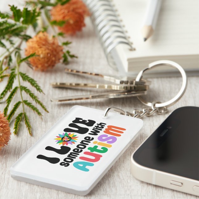 Llavero Amo A Alguien Con Autismo (Frente Derecha)