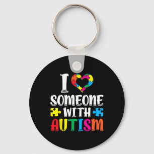 Llavero Amo A Alguien Con Autismo Autista Apoyar A Los Aut