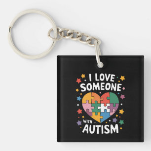 Llavero Amo a alguien con autismo Conciencia autista