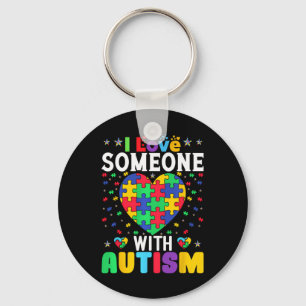 Llavero Amo A Alguien Con Autismo Concienciación Hombres M