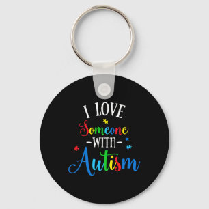 Llavero Amo A Alguien Con Autismo Concienciación Hombres M