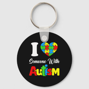 Llavero Amo A Alguien Con Autismo Que Corazón Abril Autist