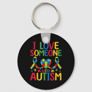 Llavero Amo A Alguien Con Autismo Y Corazón De Conciencia