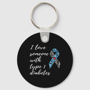 Llavero Amo a alguien con conciencia sobre la diabetes tip
