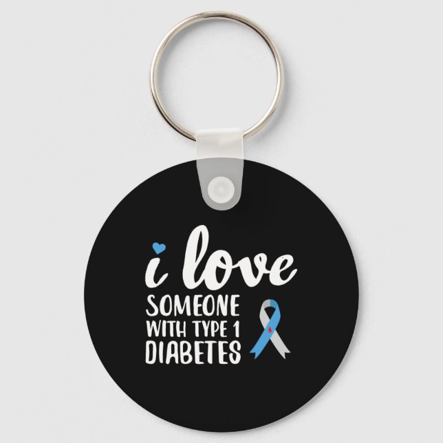 Llavero Amo A Alguien Con Conciencia Sobre La Diabetes Tip (Anverso)