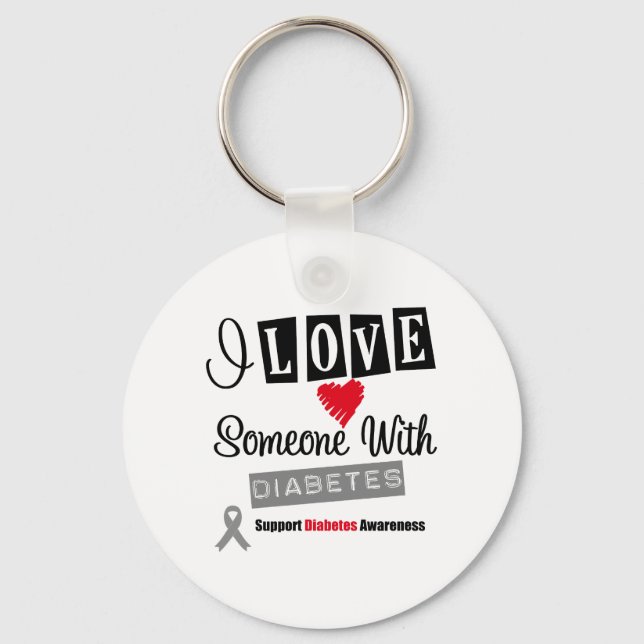 Llavero Amo A Alguien Con Diabetes (Anverso)