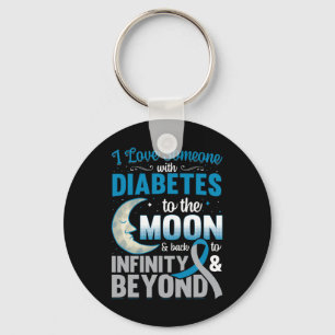 Llavero Amo A Alguien Con Diabetes A La Luna Y A Byck