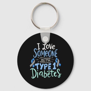 Llavero Amo a alguien con diabetes tipo 1 2