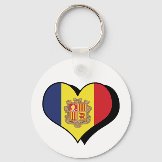 Llavero Amo a Andorra Keychain (Anverso)