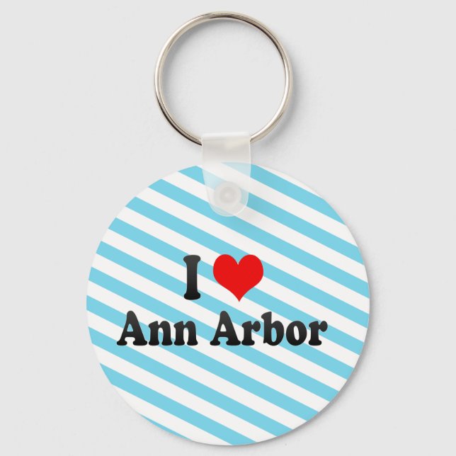 Llavero Amo a Ann Arbor, Estados Unidos (Anverso)