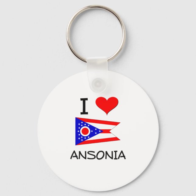 Llavero Amo a Ansonia Ohio (Anverso)