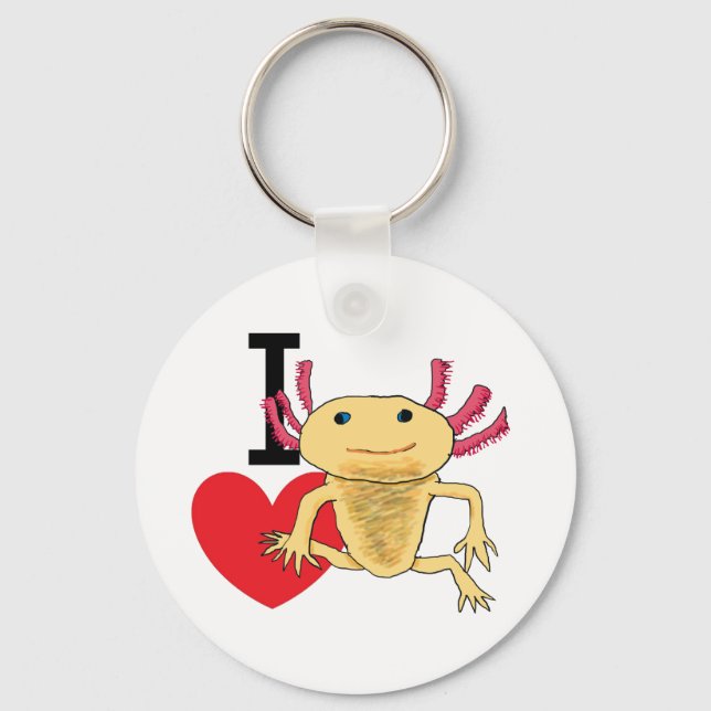Llavero Amo a Axolotls (Anverso)
