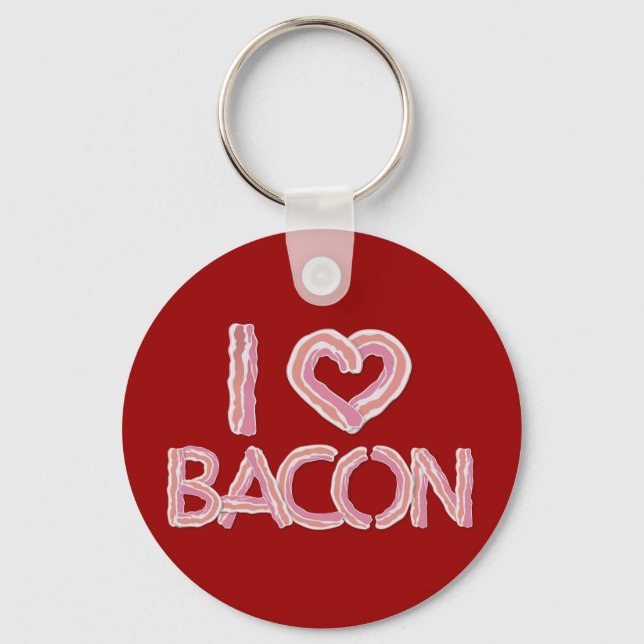Llavero Amo a Bacon (Anverso)