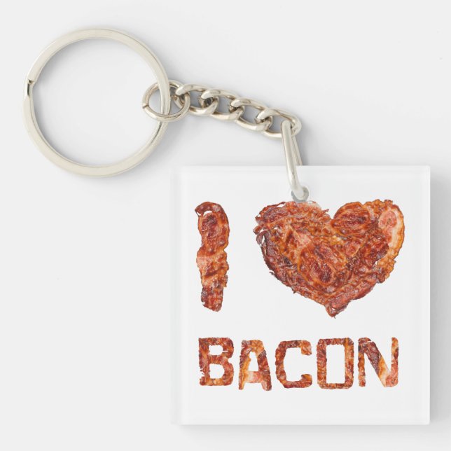 Llavero Amo a Bacon (Frente)