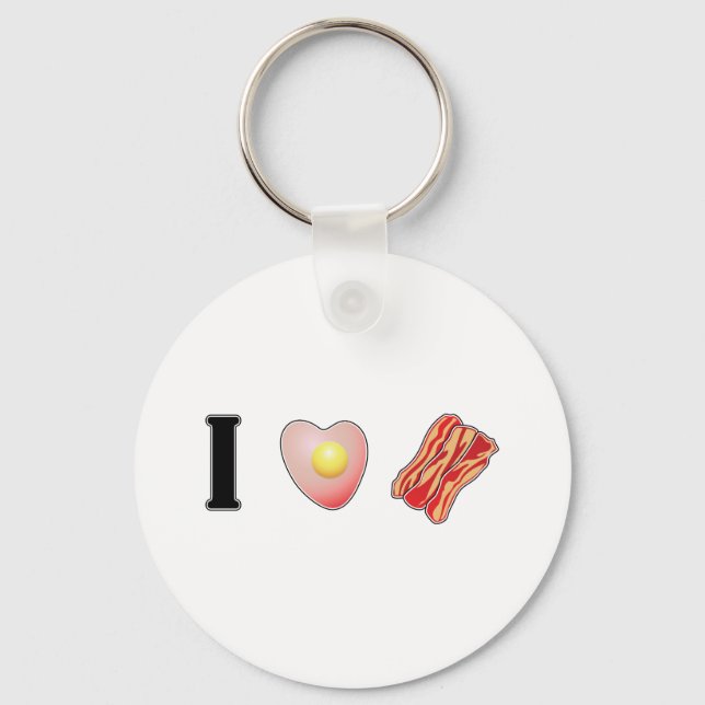 Llavero ¡Amo a Bacon! (Anverso)