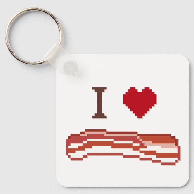 Llavero Amo a Bacon (Anverso)