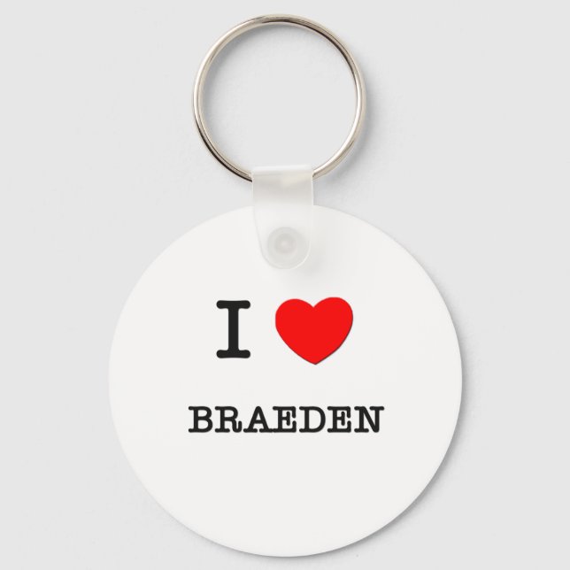 Llavero Amo a Braeden (Anverso)