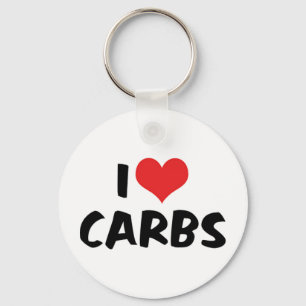 Llavero Amo a Carbs Keychain