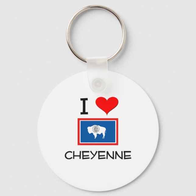 Llavero Amo a Cheyenne Wyoming (Anverso)