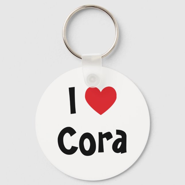 Llavero Amo a Cora Keychain (Anverso)