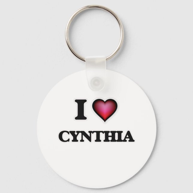 Llavero Amo a Cynthia (Anverso)