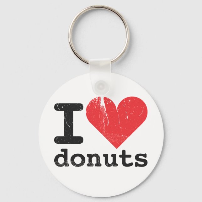 Llavero Amo a Donuts Keychain (Anverso)