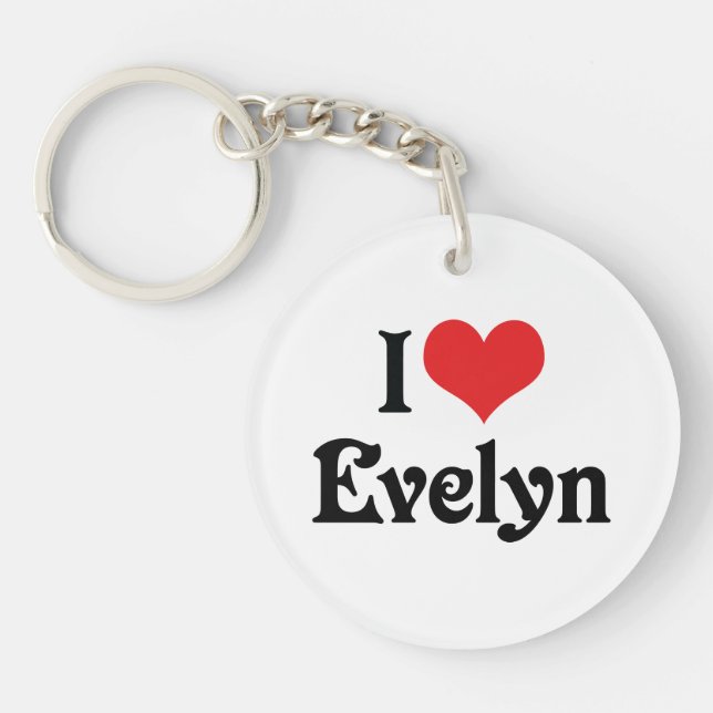 Llavero Amo a Evelyn (Frente)