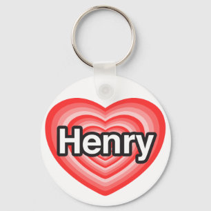 Llavero Amo a Henry. Te amo Henry. Corazón