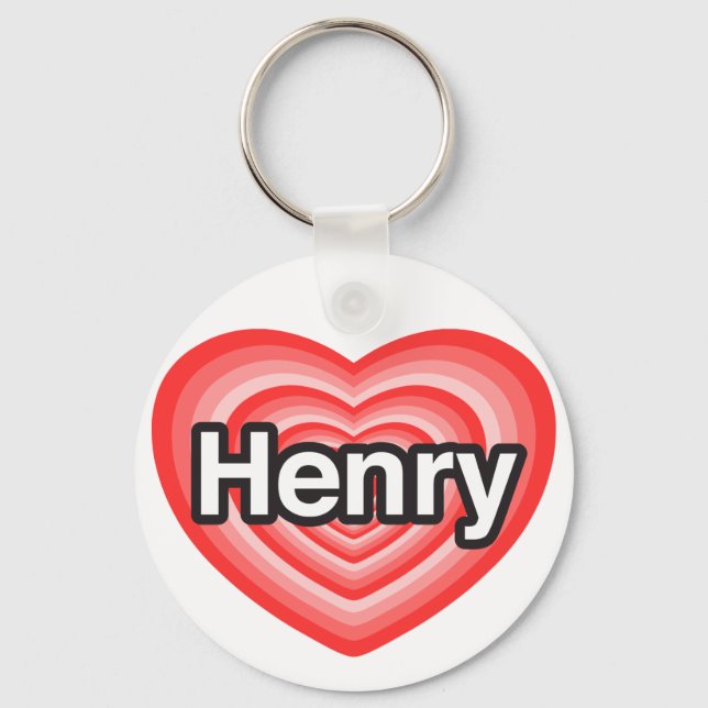 Llavero Amo a Henry. Te amo, Henry. Corazón (Anverso)