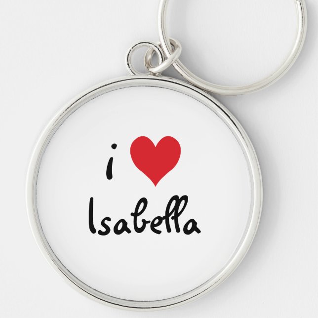 Llavero Amo a Isabella (Frente)