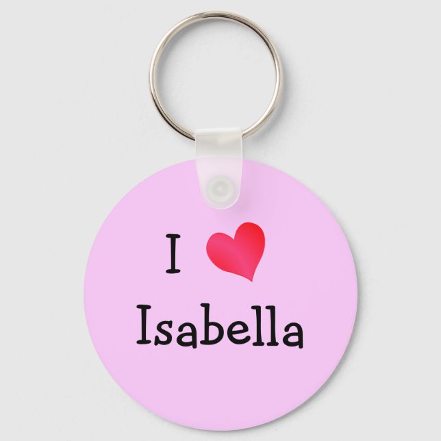 Llavero Amo a Isabella (Anverso)