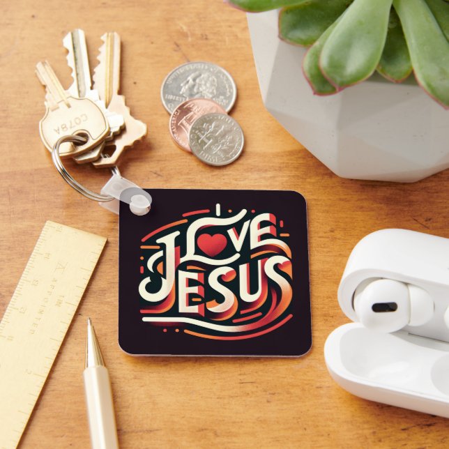 Llavero Amo a Jesucristo Keychain (Escritorio )